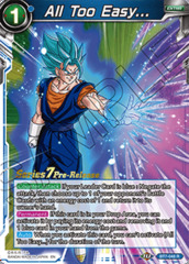 All Too Easy - BT7-048 - R - Pre-release (Assault of the Saiyans)