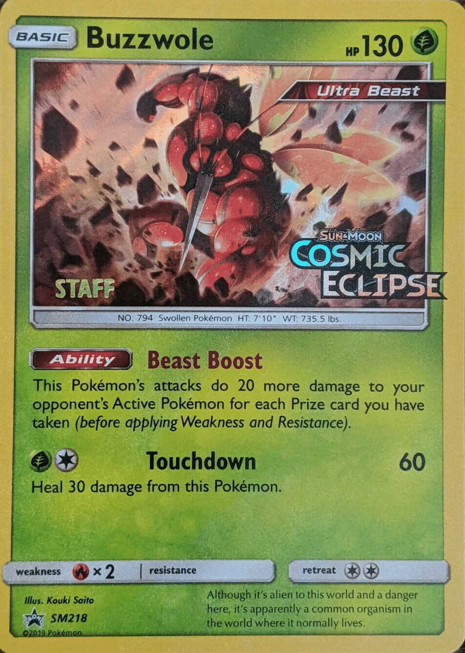 Buzzwole - SM218 - STAFF Prerelease Promo