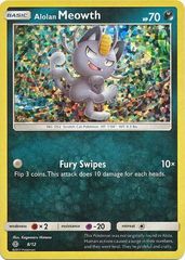 Alolan Meowth - 8/12 - Holo - McDonald's Promo 2017