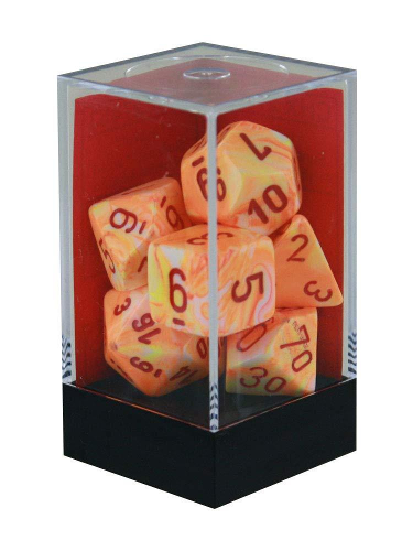 Festive Sunburst w/red Polyhedral 7-Die Set - CHX27453