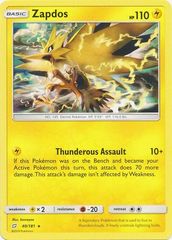 Zapdos - 40/181 - Rare - Non-Holo Theme Deck Exclusive