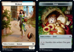 Human // Food (17) Double-sided Token - Foil