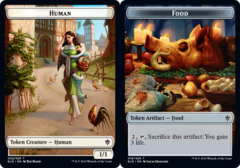 Human // Food (18) Double-sided Token - Foil