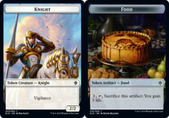 Knight // Food (15) Double-sided Token - Foil