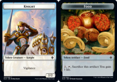 Knight // Food (16) Double-sided Token - Foil