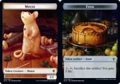 Mouse // Food (15) Double-sided Token - Foil