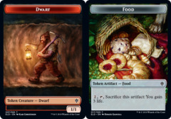 Dwarf // Food (17) Double-sided Token - Foil