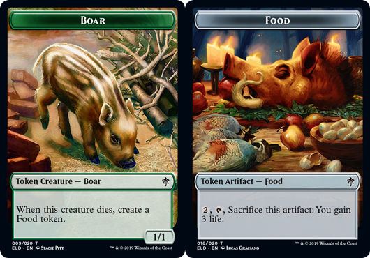 Token - Boar // Food (018) - Foil