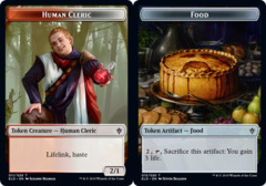 Human Cleric // Food (15) Double-sided Token - Foil