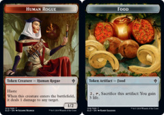 Human Rogue // Food (16) Double-sided Token - Foil