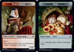 Human Rogue // Food (17) Double-sided Token - Foil