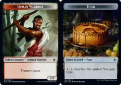 Human Warrior Token // Food Token (015) - Foil