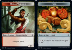 Human Warrior Token // Food Token (016) - Foil