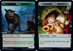 Wolf // Food (17) Double-sided Token - Foil