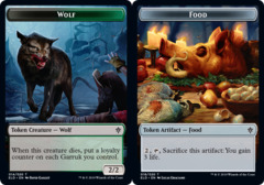 Wolf // Food (18) Double-sided Token - Foil