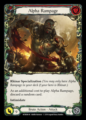 Alpha Rampage - Rainbow Foil - 1st Edition