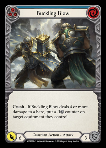 Buckling Blow (Blue) - Rainbow Foil - 1st Edition