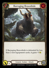 Barraging Brawnhide (Yellow) - Rainbow Foil - 1st Edition