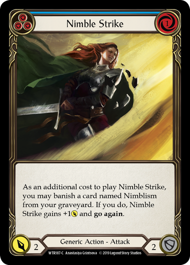 Nimble Strike (Blue) - Rainbow Foil - 1st Edition