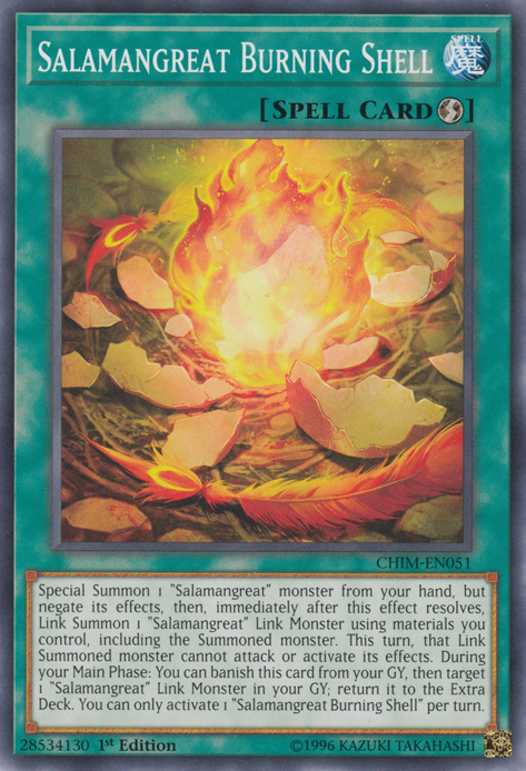 Salamangreat Burning Shell - CHIM-EN051 - Common - 1st Edition