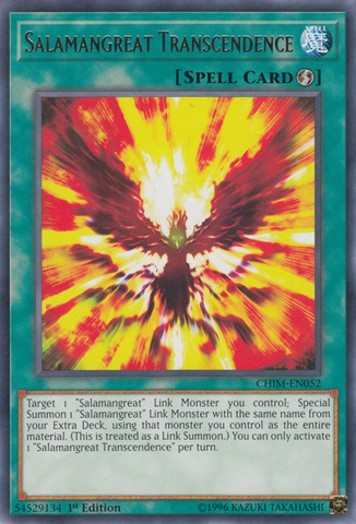 Salamangreat Transcendence - CHIM-EN052 - Rare - 1st Edition