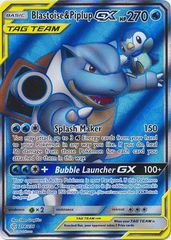 Blastoise & Piplup Tag Team GX - 214/236 - S&M Cosmic Eclipse Full Art Ultra Rare