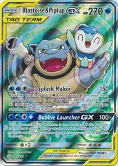 Blastoise & Piplup Tag Team GX (Alternate Art) - 215/236 - Full Art