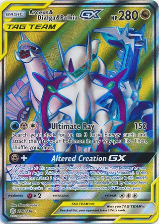Arceus & Dialga & Palkia Tag Team GX - 220/236 - Full Art Ultra Rare