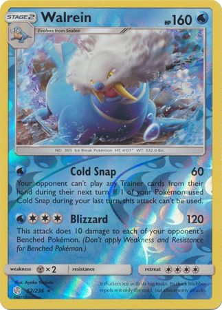 Walrein - 52/236 - Rare - Reverse Holo