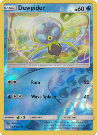 Dewpider - 64/236 - Common - Reverse Holo