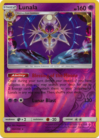 Lunala - 102/236 - Reverse Holo