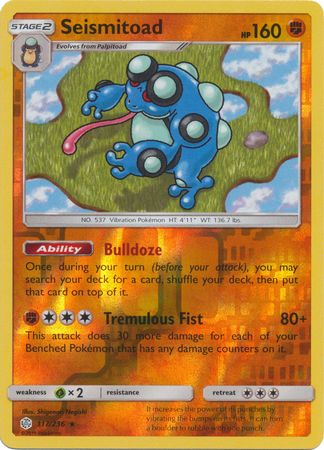 Seismitoad - 117/236 - Rare - Reverse Holo Seismitoad - 117/236 - Rare - Reverse Holo