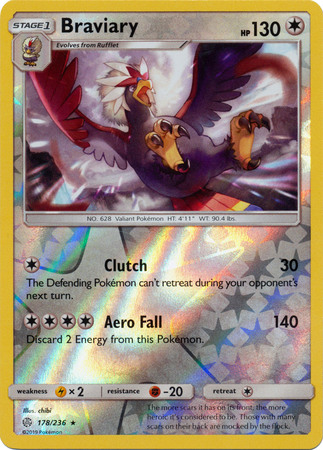 Braviary - 178/236 - Rare - Reverse Holo