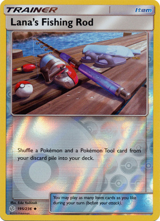 Lanas Fishing Rod - 195/236 - Uncommon - Reverse Holo