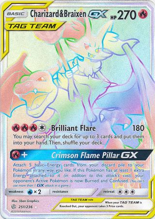 Charizard & Braixen GX - 251/236 - Secret Rare