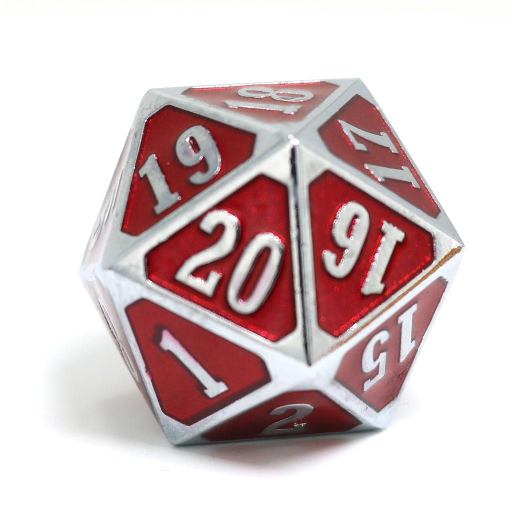 MTG Roll Down Counter - Shiny Silver Ruby