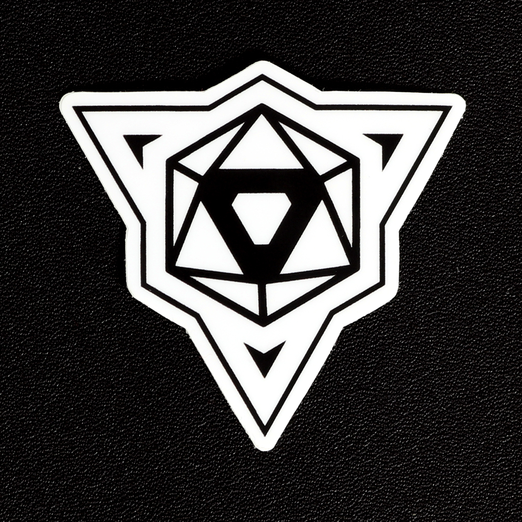 Die Hard Dice Logo Sticker - Small White