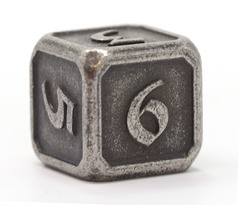 Single d6 - Mythica Dark Silver