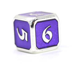 Single d6 - Mythica Platinum Amethyst