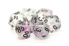 Old School RPG Dice Set: Luminous - Silver Stream