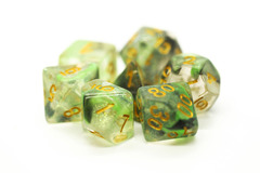 Old School RPG Dice Set: Luminous - Snake Venom