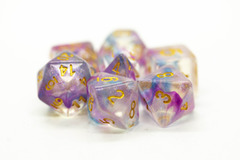 Old School RPG Dice Set: Luminous - Violent Storm