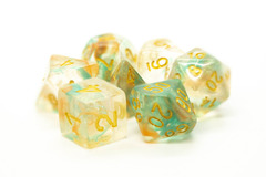 Old School RPG Dice Set: Luminous - Koi Pond