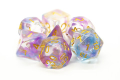 Old School RPG Dice Set: Nebula - Purple & Blue