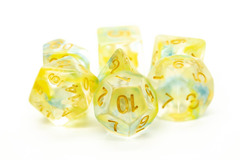 Old School RPG Dice Set: Nebula - Yellow & Blue