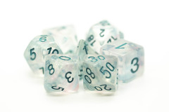 Old School RPG Dice Set: Luminous - Blue Winter