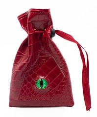 Old School Dice: Dragon Eye Dice Bag - Red Dragon