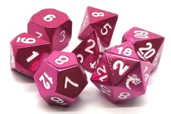 Old School RPG Metal Dice: Halfling Forged - Electric Pink