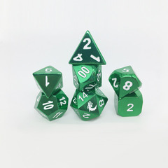 Old School RPG Metal Dice: Halfling Forged - Electric Green