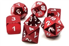 Old School RPG Metal Dice: Halfling Forged - Electric Red